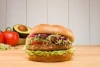 Healthy food UNCUT plant-based burger roasted turkey