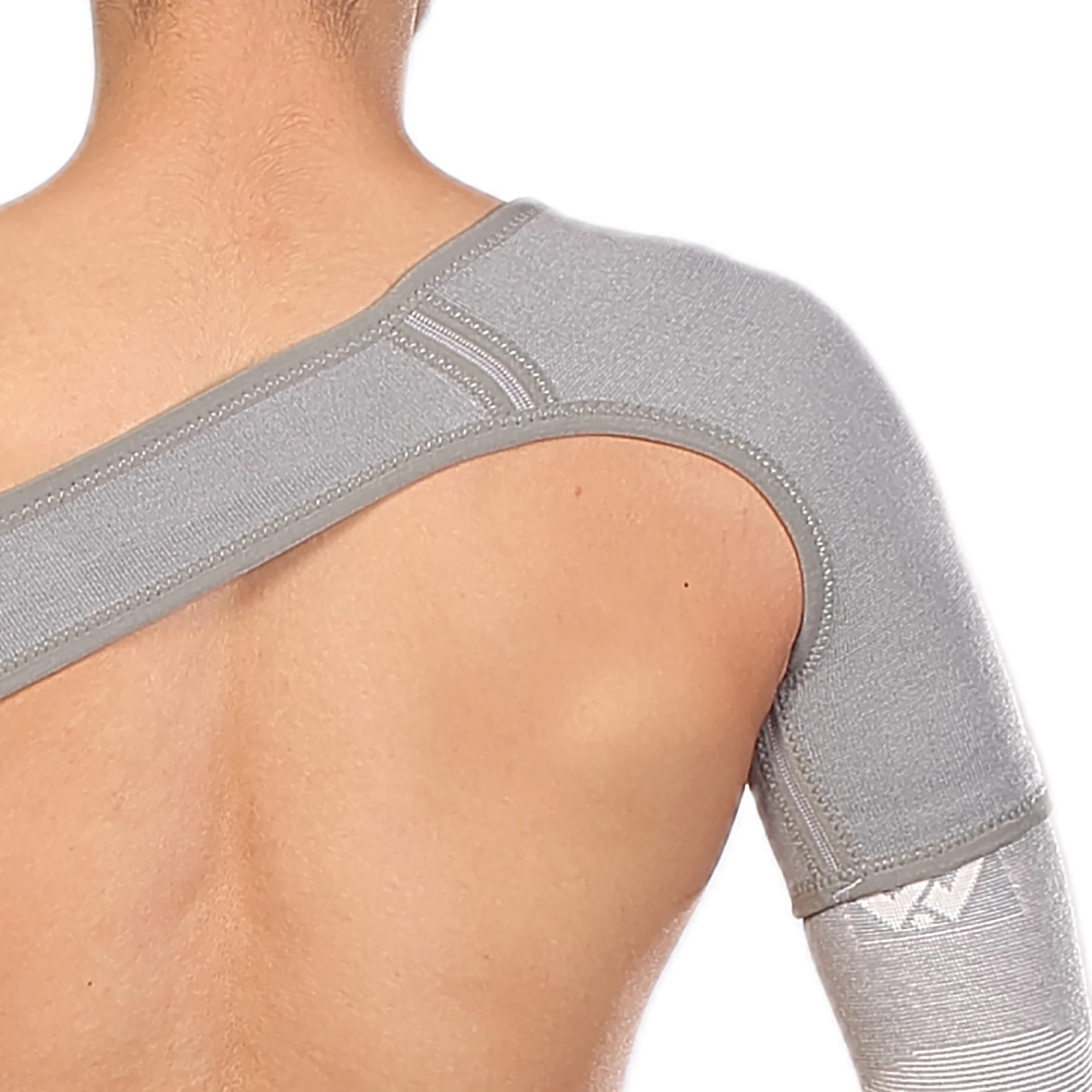 High compression universal single shoulder nylon shoulder protector back support belt