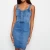Import High Fashion Hot Sell Casual Woman Dress Blue Lace Up Denim Bodycon Dress from China