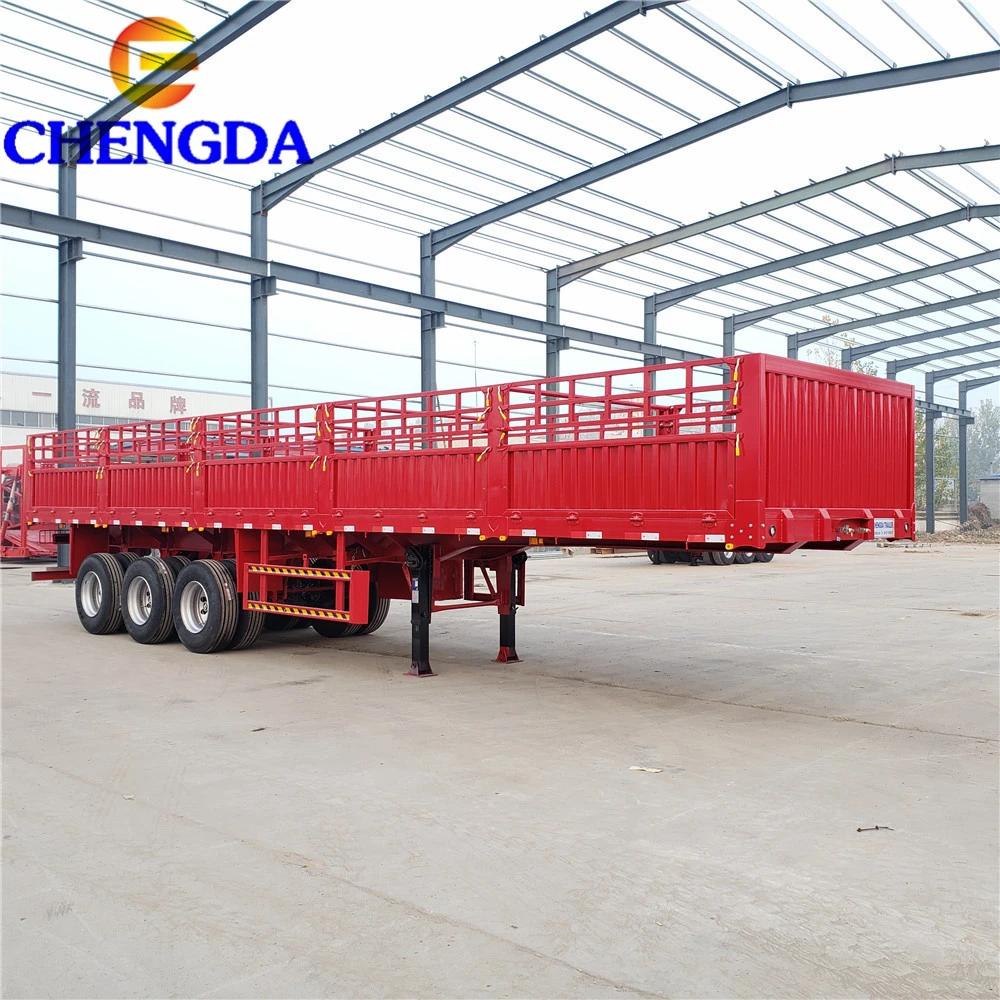 High Quality 3 Axles 45T Fence Cargo Trailer For Sale
