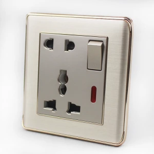 High quality aluminum material electrical accessories wall switches and sockets