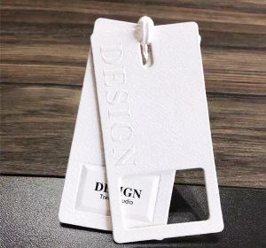 High Quality Custom Woven Tags  Label Cartoon Clothing Paper Tag Swing Hang Tags
