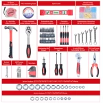 High Quality Portable Mini Car Repair Hand Tools Set House Hold Hand Tool Kit Mixer Machine Combo Socket Set