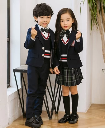 High School Uniform OEM School Uniform  Autumn Winter boys girls suits for primary school uniforms customized