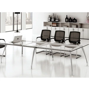 high top meeting table modern design glass conference table