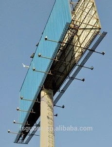 highway advertisement steel structure double sided V-shape fabric billboard