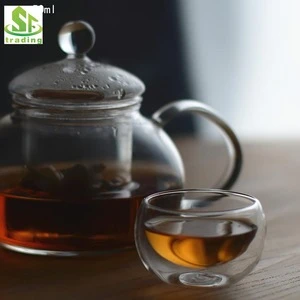 Home heat-resistant transparent glass tea set ,glass tea pot for blooming tea,fruit tea