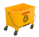 Hospital hotel cleaning trolleys cart plastic mini small mop squeezer squeezer bucket with wringer