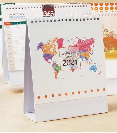 Hot Sale Cheap Price Sample Support Promotional Chinese Printing Calendar 2021 Custom Planner Monthly Table Calendar