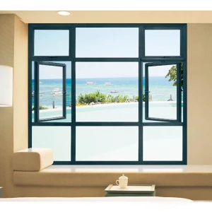 hot sale european double glass casement aluminium windows