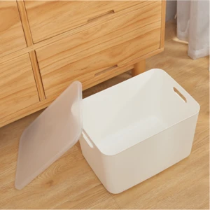 Hot sale multifunction white household portable plastic storage container with lid