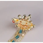 Hot sale New Design custom flower gold brooch