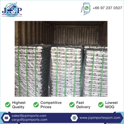Hot Sale on Standard Quality Reasonable Market Price Made in Thailand 99.98% Pure Aluminum Ingots for Smelting