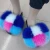 Import hot sale spring summer autumn winter fox fur slippers Fashionable ladies fox fur slippers, high-quality raccoon fur slides from China
