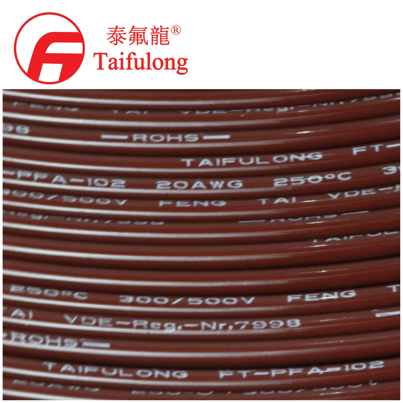 Hot sale TAIFULONG PFA  VDE7998  24AWG 250C 300/500V Tinned copper wire Electric wire manufacturer cable