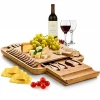 Hot Sales Cheese Board And Cutlery Set With Cutlery Bamboo Chopping Blocks For Kitchen