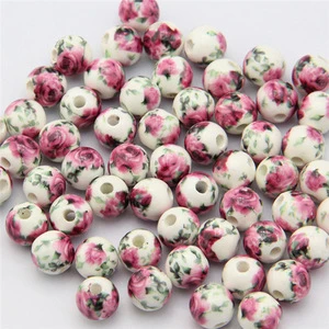 Hot Selling 10mm Ceramic Bisque Flower Beads for Jewelry Making