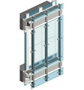 Hot selling aluminium curtain wall with glass