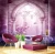 Import hot selling fabric customized 3d 5d 8d art flower wall mural home decoration fabric wall panels from China