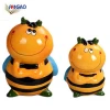 Hot selling honeybee shape ceramic money box for promotion