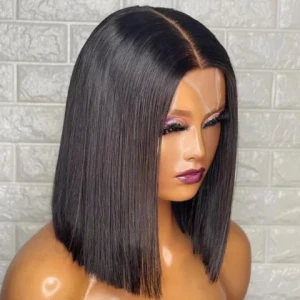 Hot Trendy Vietnamese Bone Straight Human Hair Cheap Wholesale Price Soft Smooth HD Lace Frontal Wig Short Wigs Hair Extensions