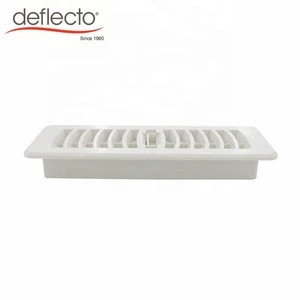 HVAC System Parts Clean Air Ventilation System Plastic White Floor Air Vent Cover 4&#39;&#39; x 10&#39;&#39; Wall Register Vent