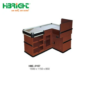 Hypermarket Customized stainless steel Durable  cash counter for shop