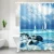 Import i@home Sea seagull sailboat 3d digital print waterproof polyester shower curtain bathroom from China