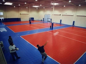 Indoor Multipurpose Sports Court Flooring Interlocking Plastic tile