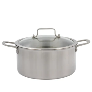Industrial price stock pot with glass lid aluminum stainless steel cooking pot