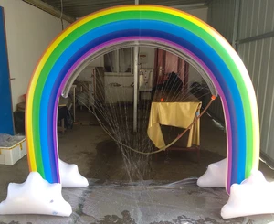 inflatable rainbow sprinkler garden outdoor toy,  inflatable rainbow water spray sprinklers for kids