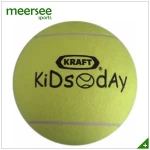 Inflated rubber bladder tennis ball