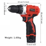 JCD  12V 18-25nm Power Tools Handheld Drill Lithium Battery tool set cordless drills machines