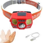 JF hotsale LED Mini Sensor Headlamp 500lm Body Motion Rechargeable Sense Headlight Free Hands Camping Fishing Light