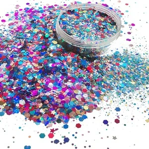 Jingxin Cosmetic bulk glitter powder flakes body glitter pigments wholesale mixed glitter