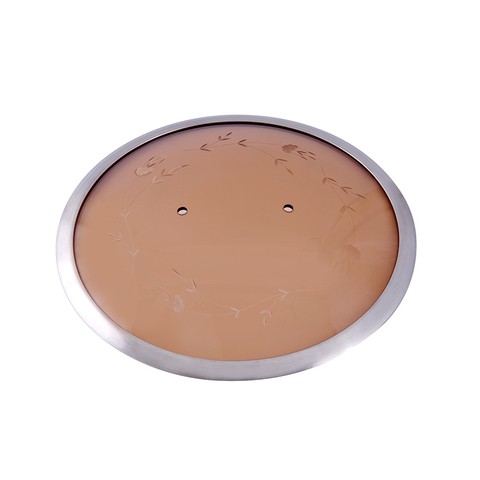 Jinyuan Type C Brown Color Stainless Steel Tempered Glass Cover Lid-JY022
