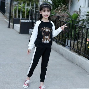 Kids Fall Cotton Embroidered Clothing Set Children Clothes Girls