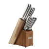 kitchen knives accessories 12 pcs color knife set kitchen stainless steel with wood block