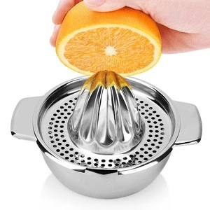 Kitchen Tools Stainless Steel Manual Orange Juicer Lemon Squeezer with Bowl