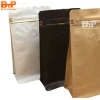 Kraft Paper Bag In Packaging Bags Packing Coffee Beans Flat Bottom Paper Bag With Packet Zipper