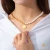Import KRKC 2021 Luxury custom gold plated women baroque big pearl necklace jewelry natural white freshwater pearl necklace from China