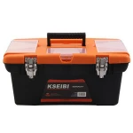 KSEIBI Durable ABS Plastic Tool Box 13'' With Hasp Lock For Tool Storage