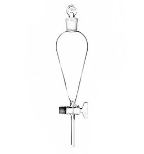 Laboratory Glassware Pear Shape Separatory Funnel with Glass PTFE stopcock