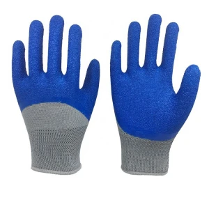 Labour Supply 13G Polyester Shell 3/4Dip Latex Crinkle Coated Work Safety Gloves Gloves Mechanic