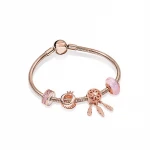 Ladies Bracelet Charm Beaded S925 Sterling Silver Glass Bead Pendant DIY Jewelry Accessories