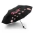 Import Lady flower printing personal 3 folding black glue UV protection sun umbrella from China