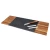 Import Large Acacia Wood Cheese Board Set with Black Slate & Cheese knife set from China