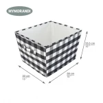 Large Capacity Home Toys Organizer Storage Box Striped Toys Bin for Kids