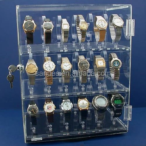 Large Clear Acrylic Display Showcases Multi Watch Watches