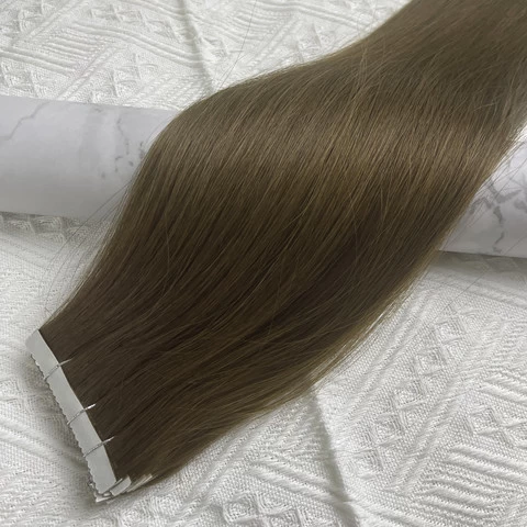 Large Stock Top Quality Virgin Hair 100%  Remy Human hair  Double Drawn injected tape weft  hair